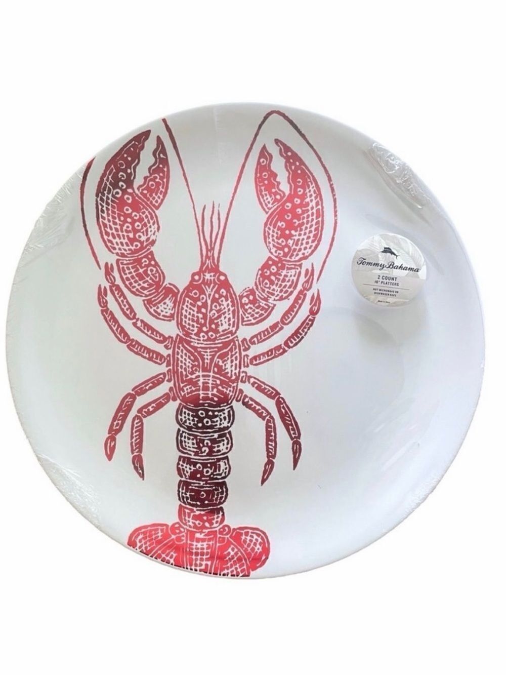 NWT Tommy Bahama Lobster 16” Inches Serving Platters Set of 2 In Sealed Package